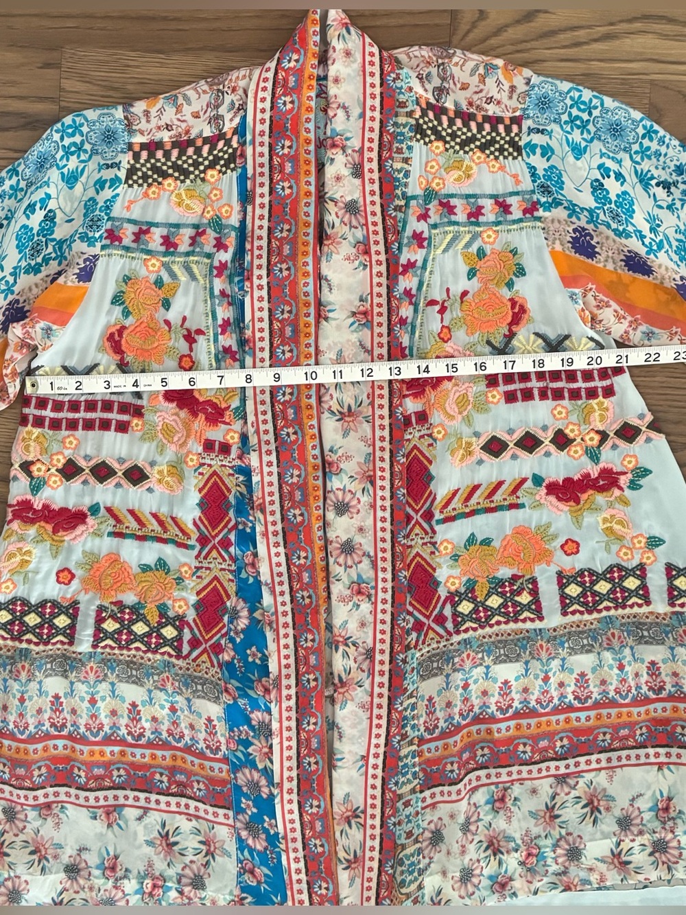 Johnny Was Silk Embroidered Kimono - Picture 10 of 14